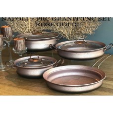 Napoli Rose 7 Parça Granit Tencere Takımı